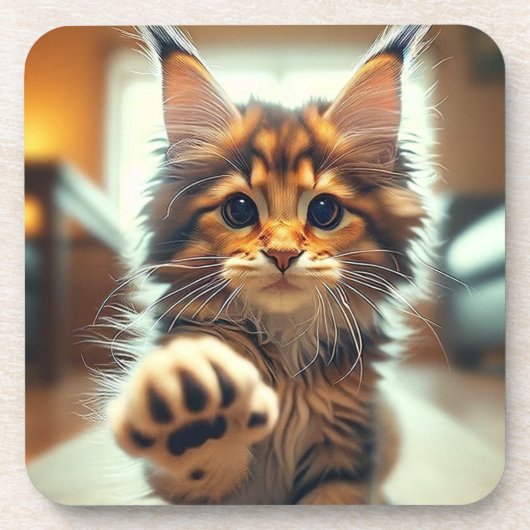 Dessous-de-verre Mane Coon Kitten (Devant)
