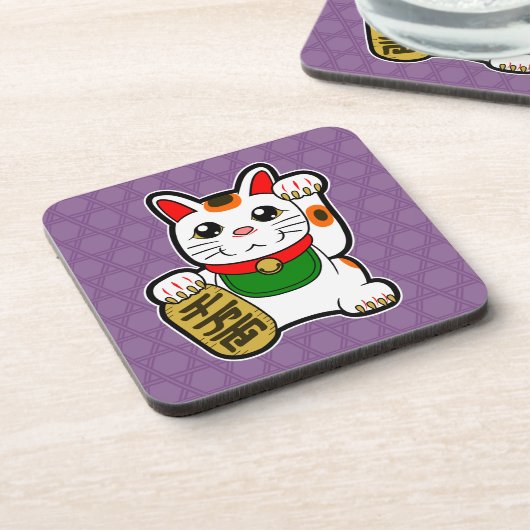 Dessous-de-verre Maneki Neko : Lucky Cat japonais (Côté gauche)