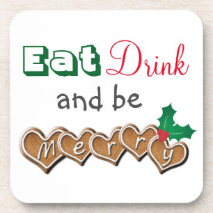 Dessous-de-verre Manger, boire et joyeux Noël