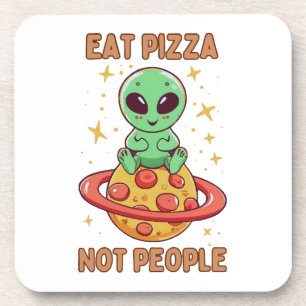 Dessous-de-verre Mangez de la pizza pas des gens
