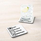 Dessous-de-verre Mangez, dormez, exercez-vous, répétez (Côté Droit)