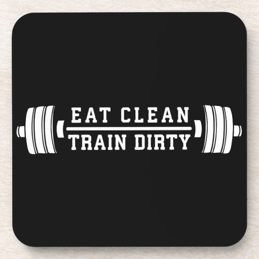 Dessous-de-verre Mangez propre, train sec - Exercice Inspirational (Devant)