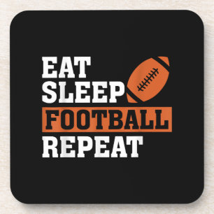 Dessous-de-verre Mangez Sleep Football Répéter Awesome Love Footbal