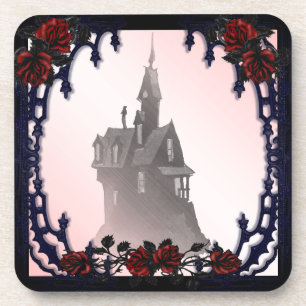 Dessous-de-verre Mansion gothique du Rose de sang Halloween