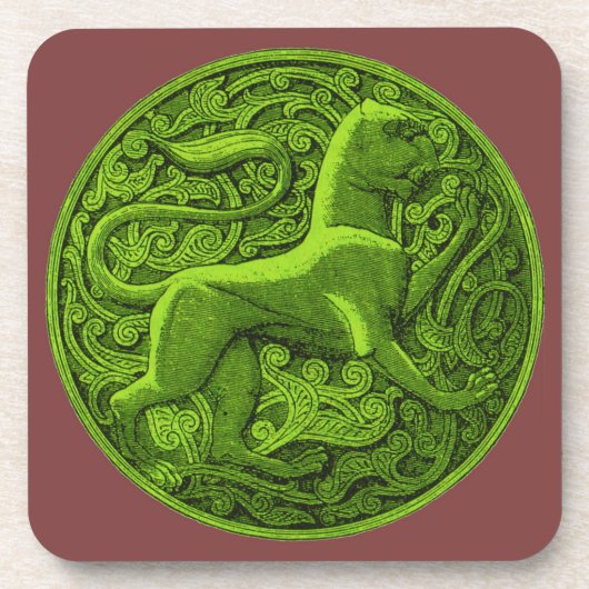 Dessous-de-verre manticore en vert (Devant)