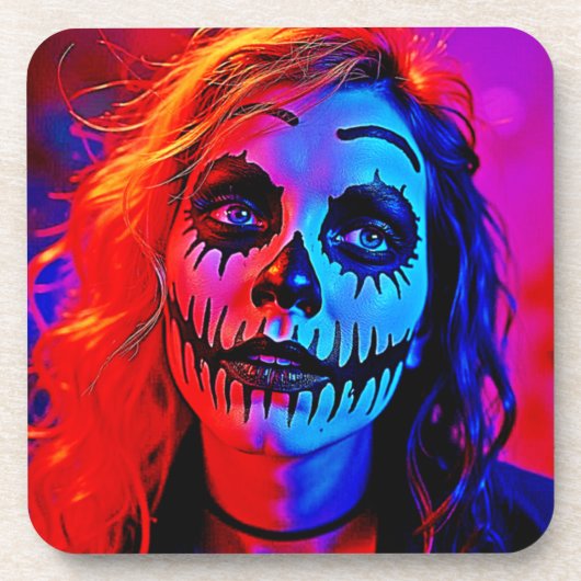 Dessous-de-verre Maquillage d'Halloween (Devant)