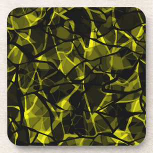 Dessous-de-verre Marbre abstrait noir vert brillant sans soudure