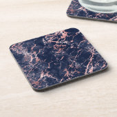 Dessous-de-verre marbre bleu et rose (Côté gauche)