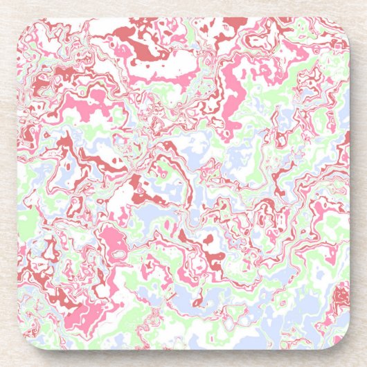 Dessous-de-verre Marbre coloré super Retro Boho Eclectique (Devant)