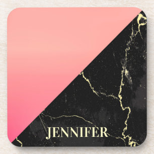 Dessous-de-verre Marbre noir