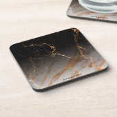 Dessous-de-verre Marbre noir et blanc (Côté gauche)