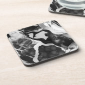 Dessous-de-verre Marbre noir et blanc tendance (Côté gauche)