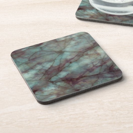Dessous-de-verre Marbre turquoise bleu et violet (Côté gauche)