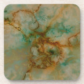 Dessous-de-verre Marbre vert et or (Devant)