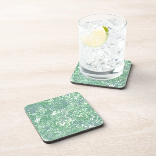Dessous-de-verre Marbre Vert Monochrome (Côté Droit)