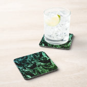 Dessous-de-verre Marbre vert sur noir (Côté Droit)