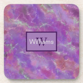 Dessous-de-verre Marbre Violet Améthyste (Devant)