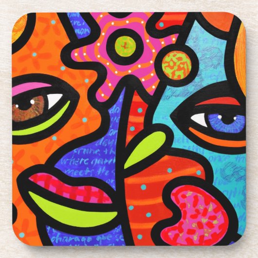 Dessous-de-verre "Marché de fleur " (Devant)