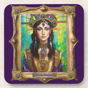 Dessous-de-verre Mardi Gras Realm Portraits - La Princesse Créole