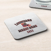 Dessous-de-verre Mardi Gras Rouge Noir (Côté gauche)