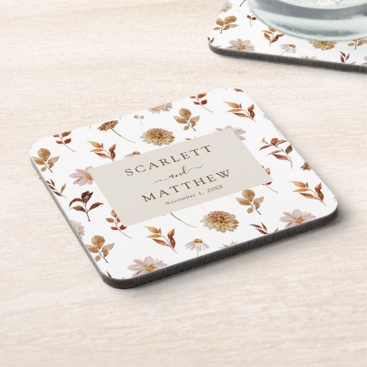 Dessous de verre mariage de automne (Côté gauche)