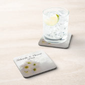 Dessous-de-verre Mariage de dentelle et marguerites blanches (Côté Droit)