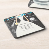 Dessous de verre Mariage de mariée et de mariée en (Côté gauche)