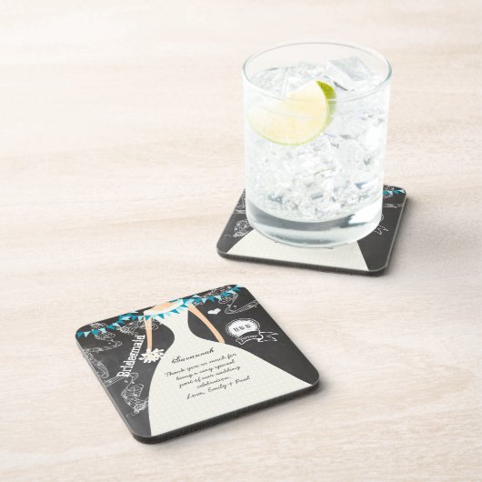 Dessous de verre Mariage de mariée et de mariée en (Côté Droit)