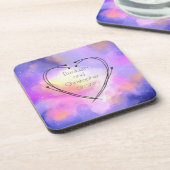 Dessous-de-verre Mariage de nuages d'espace surréaliste Abstrait (Côté gauche)