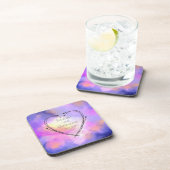 Dessous-de-verre Mariage de nuages d'espace surréaliste Abstrait (Côté Droit)