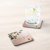 Dessous-de-verre Mariage de Rose de thé (Côté Droit)