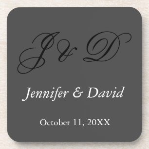 Dessous-de-verre Mariage de script de calligraphie attrayant