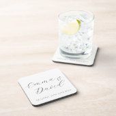 Dessous-de-verre Mariage élégant personnalisé (Côté Droit)