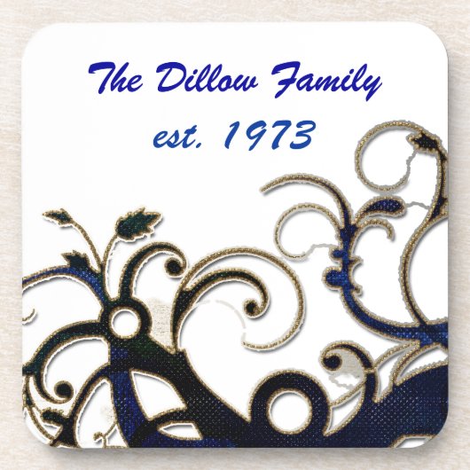 Dessous-de-verre Mariage ou anniversaire Favoriser le Modèle Dessou (Devant)