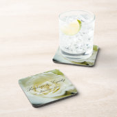 Dessous-de-verre Mariage personnel White Rose (Côté Droit)