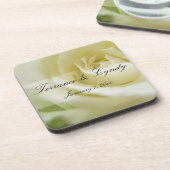 Dessous-de-verre Mariage personnel White Rose (Côté gauche)