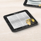 Dessous de verre Mariages d'Halloween Chat & Owl (Côté gauche)