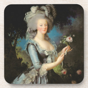 Dessous-de-verre Marie Antoinette avec un rose, 1783
