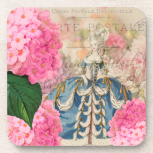Dessous de verre Marie Antoinette Pink Hydrangeas