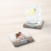 Dessous-de-verre Marié & Joyeux Mariage Merci Noël Photo (Côté Droit)