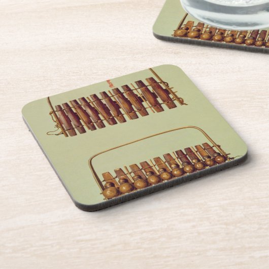 Dessous-de-verre Marimba, avant et vues arrières, sud-africains, de (Côté gauche)