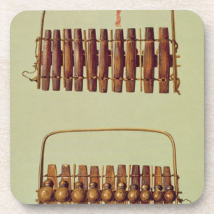 Dessous-de-verre Marimba, avant et vues arrières, sud-africains, de