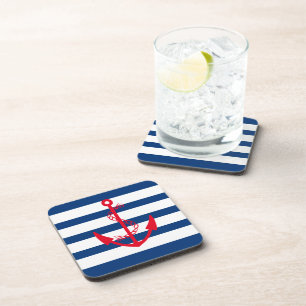 Dessous-de-verre Maritime Anchor Coaster Set