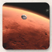 Dessous-de-verre Mars Science Laboratory approchant Mars. (Devant)