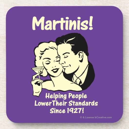 Dessous-de-verre Martinis : Aider à abaisser les normes (Devant)