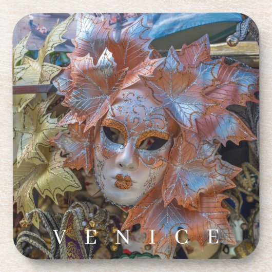 Dessous-de-verre Masque du Carnaval de Venise sur les dessous de ve (Devant)