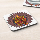 Dessous-de-verre Masque rituel du roi guerrier tribal (Côté gauche)