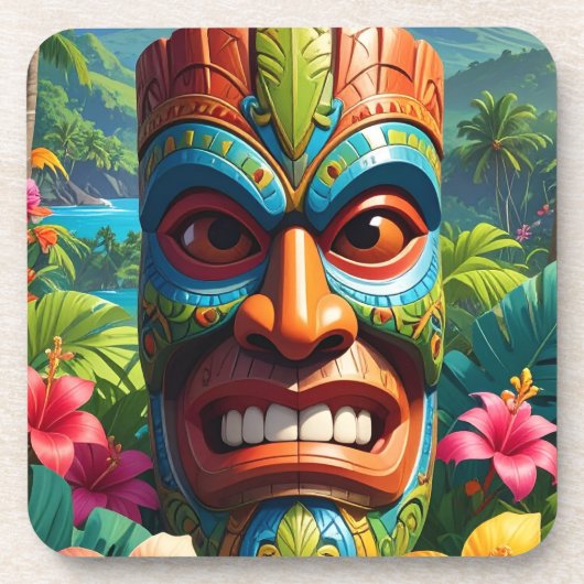 Dessous-de-verre Masque Tiki (Devant)