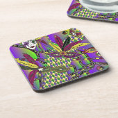 Dessous-de-verre Masques de plumes de mardi gras psychédélique (Côté gauche)