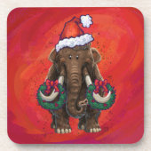 Dessous-de-verre Mastodon festif en rouge (Devant)